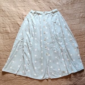 [SALE] Blu Pepper Polka Dot Button Skirt